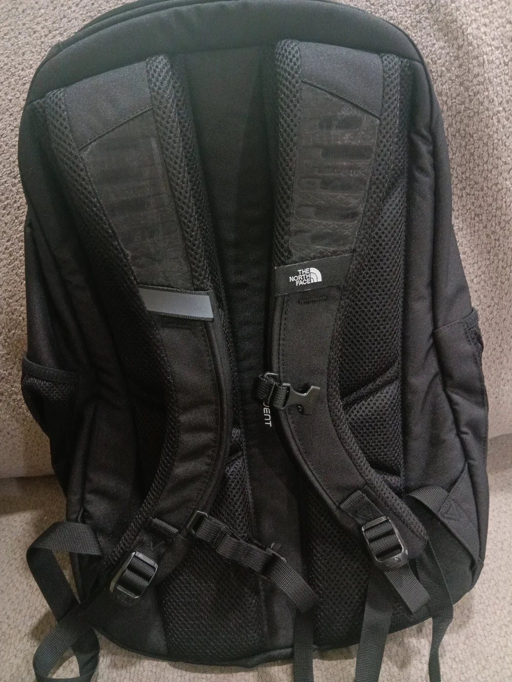 The North Face Black and Gray Daypack with Front Bungee